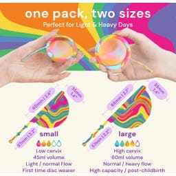 Disco Mestruale Riutilizzabile, Pride Edition - 2 pezzi