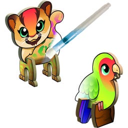Create N Colour Il Mio Mondo Animale - Puma e Pappagallo - 1 pz.