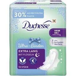 Duchesse Ultra-Binden Extra Lang mit Flügeln - 10 Stk
