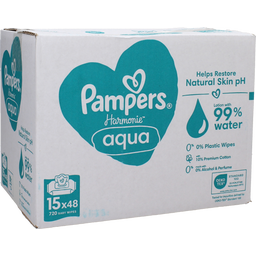 Pampers Feuchttücher Harmonie Aqua - 15 x 48