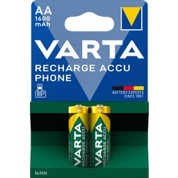 RECHARGE ACCU Phone Mignon AA 1600 mAh - 2 Unidades - 1 uds.