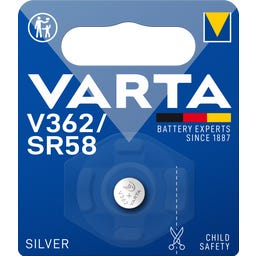 SILVER-knoopcelbatterij V362/SR58 - 1 stuk - 1 st.
