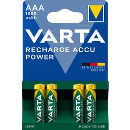 RECHARGE ACCU Power AAA 1000 mAh - 4 Unidades - 1 uds.