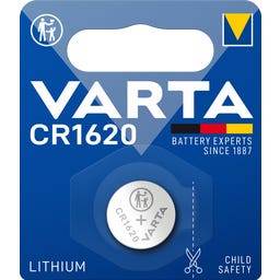 VARTA Pila de Botón CR1620 de Litio - 1 Unidad - 1 uds.