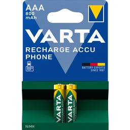 RECHARGE ACCU Phone Micro AAA 800 mAh - 2 stuks - 1 st.