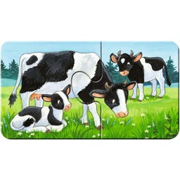 Puzzle - Tierfamilien auf dem Bauernhof, 9 x 2 Teile - 1 Stk