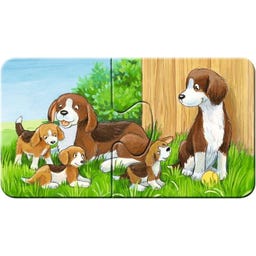 Puzzle - Tierfamilien auf dem Bauernhof, 9 x 2 Teile - 1 Stk