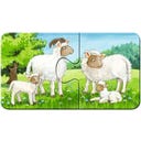 Puzzle - Tierfamilien auf dem Bauernhof, 9 x 2 Teile - 1 Stk