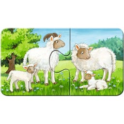 Puzzle - Tierfamilien auf dem Bauernhof, 9 x 2 Teile - 1 Stk