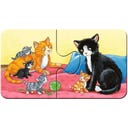 Puzzle - Tierfamilien auf dem Bauernhof, 9 x 2 Teile - 1 Stk