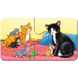Puzzle - Tierfamilien auf dem Bauernhof, 9 x 2 Teile - 1 Stk