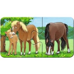 Puzzle - Tierfamilien auf dem Bauernhof, 9 x 2 Teile - 1 Stk
