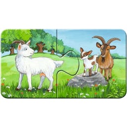 Puzzle - Tierfamilien auf dem Bauernhof, 9 x 2 Teile - 1 Stk