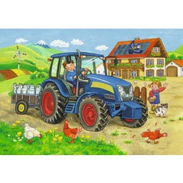 Puzzle - Baustelle und Bauernhof, 2x12 Teile - 1 Stk