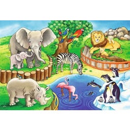 Ravensburger Puzzle - Tiere im Zoo, 2x12 Teile - 1 Stk