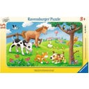 Rahmenpuzzle - Knuffige Tierfreunde, 15 Teile - 1 Stk