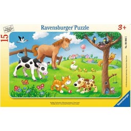 Rahmenpuzzle - Knuffige Tierfreunde, 15 Teile