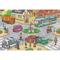 Mallette Métallique de 4 Puzzles sur les Transports - 1 pcs
