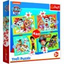 Sestavljanka 4 v 1 - Paw Patrol (12, 24, 20, 15 kosov) - 1 kos.