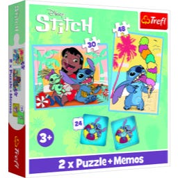 Trefl 2 in 1 Puzzle & Memory - Lilo & Stitch