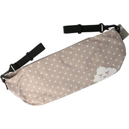 Baby Kinderwagentasche beige mit Wolkenstickerei