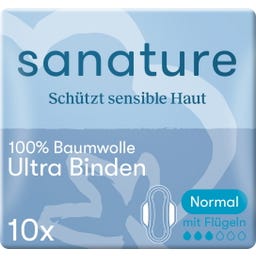 100% Baumwolle Ultra Binden Normal mit Fl&uuml;geln