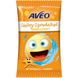 AVEO Kids šumeča kopel Smiley z vaniljo - 40 g