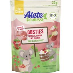 Alete bewusst Bio Obsties Erdbeere Banane mit Joghurt - 20 g