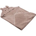 Kindsgut Kapuzenhandtuch Hase Rose 75 x 75 cm