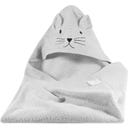 Kindsgut Kapuzenhandtuch Katze Grau 75 x 75 cm
