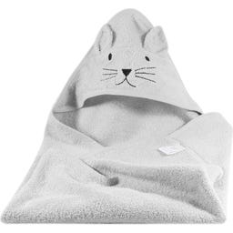 Kindsgut Kapuzenhandtuch Katze Grau 75 x 75 cm