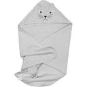 Kindsgut Kapuzenhandtuch Katze Grau 75 x 75 cm