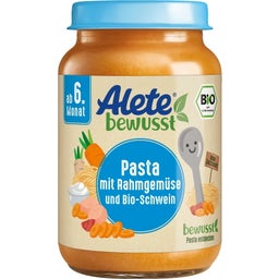 Alete bewusst Bio Pasta mit Rahmgemüse und Bio-Schwein - 190 g