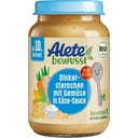 Bio Dinkelsternchen mit Gemüse in Käse-Sauce