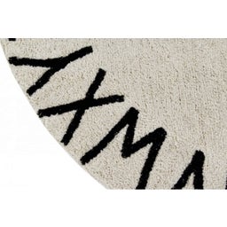 Lorena Canals Runder Baumwoll-Teppich ABC - Natural