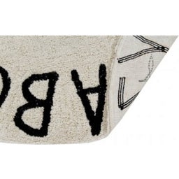 Lorena Canals Runder Baumwoll-Teppich ABC - Natural