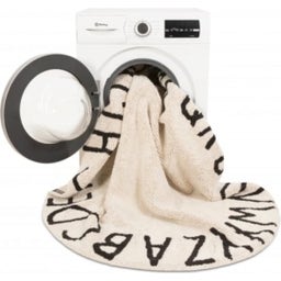 Lorena Canals Runder Baumwoll-Teppich ABC - Natural