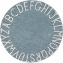 Lorena Canals Runder Baumwoll-Teppich ABC - Vintage Blue