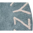 Lorena Canals Runder Baumwoll-Teppich ABC - Vintage Blue