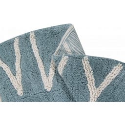 Lorena Canals Runder Baumwoll-Teppich ABC - Vintage Blue