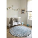 Lorena Canals Runder Baumwoll-Teppich ABC - Vintage Blue