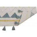 Baumwoll-Teppich Azteca Natural Vintage Blue - 120x160 cm