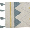 Baumwoll-Teppich Azteca Natural Vintage Blue - 120x160 cm