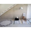 Baumwoll-Teppich Azteca Natural Vintage Blue - 120x160 cm