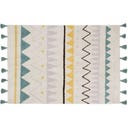 Baumwoll-Teppich Azteca Natural Vintage Blue - 140x200 cm