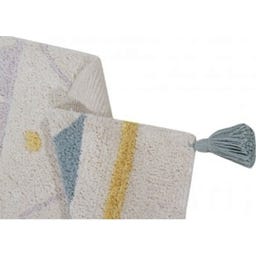 Baumwoll-Teppich Azteca Natural Vintage Blue - 140x200 cm