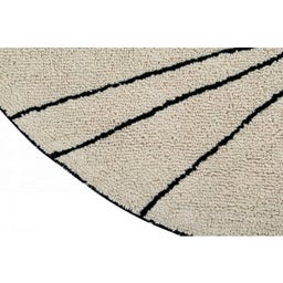 Lorena Canals Runder Baumwoll-Teppich Trace - Natural, Black