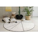 Lorena Canals Runder Baumwoll-Teppich Trace - Natural, Black