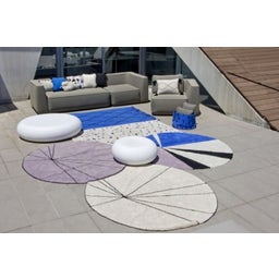 Lorena Canals Runder Baumwoll-Teppich Trace - Natural, Black