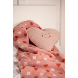 David Fussenegger MILA Babydecke Herz & Kreuz allover - altrosa